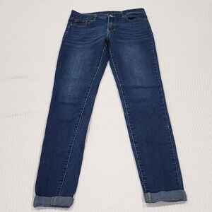 Shein Womens Skinny Jeans Dark Wash Blue Stretchy Denim Pants Size Small Long